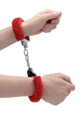 Пушистые наручники Pleasure Handcuffs Furry Red