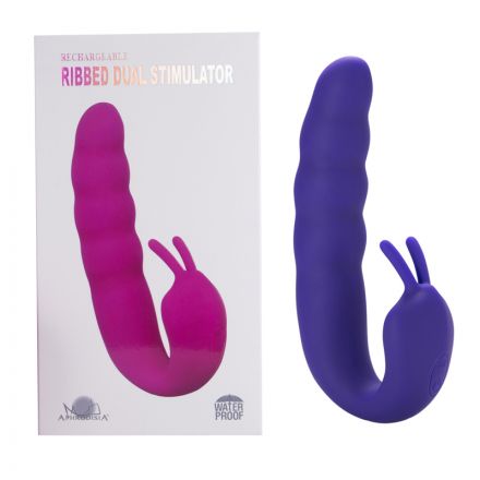 Вибратор Ribbed Dual Stimulator Purple
