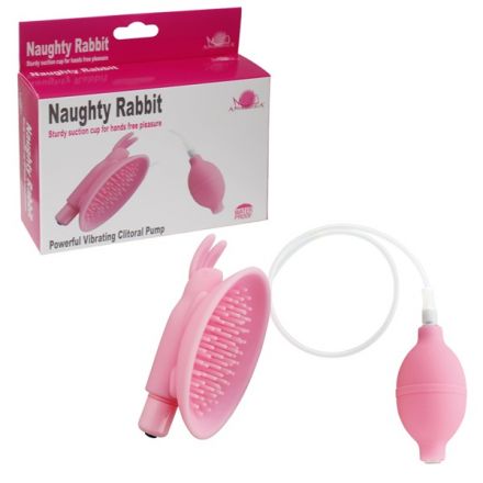 Розовая вакуумная помпа Naughty Rabbit