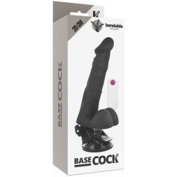 Вибромассажер Basecock Realistic Bendable Remote Control Black 20 см