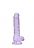 Фиолетовый фаллоимитатор Realrock Crystal Clear 19 см